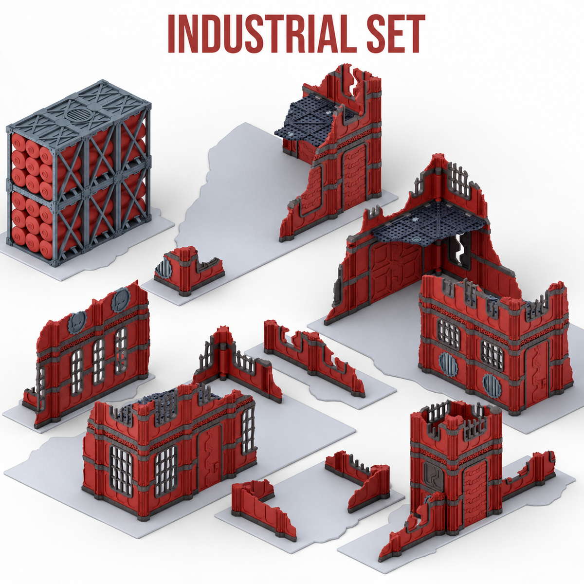Set de décors Industriels pour table de Wargame – Compatible V11