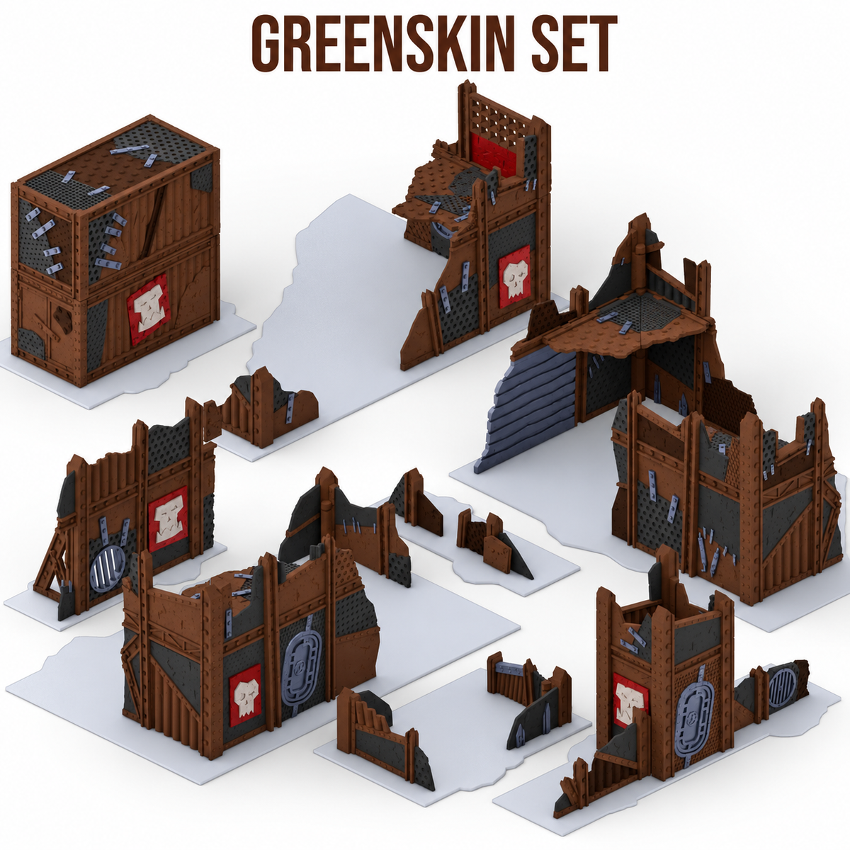 Set de décors Peaux-Vertes pour table de Wargame – Compatible V11