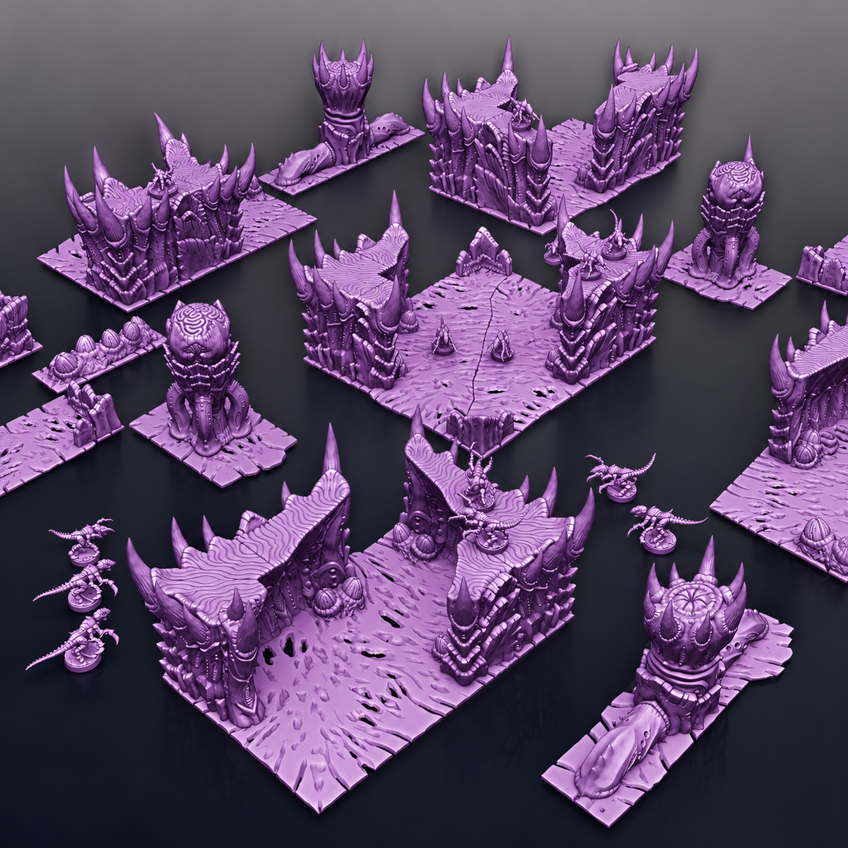 Set de décors Alien pour table de Wargame – Compatible V11