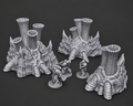 Lot de 3 Cheminées Organiques Alien