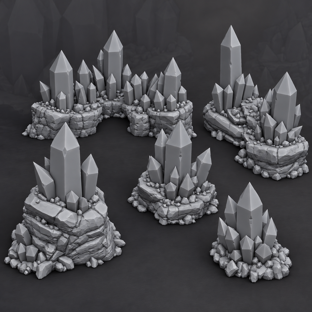 Set de 5 Cristaux Rocheux