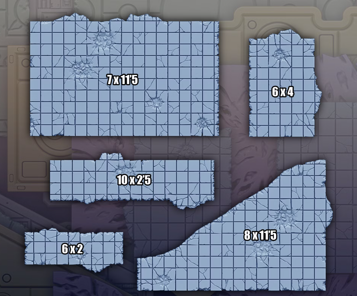 Empreintes de sol Ruines & Dalles de Pierre – Compatibles V11