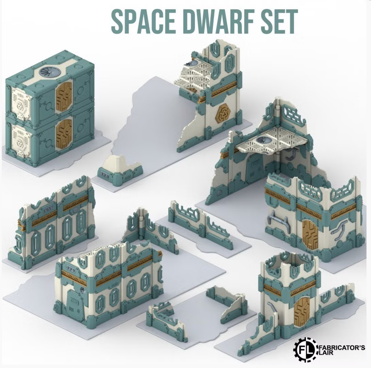 Set de décors Nains Spatiaux pour table de Wargame – Compatible V11